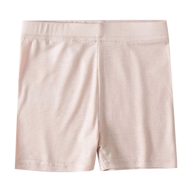 Povozer Kids Girls Dance Shorts Solid Color Breathable Bike Shorts(PK2,2-3 Years)