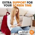 thumbnail image 4 of Cheer Collection TV & Reading Pillow Chair - Foam Filled Chair Pillow with Arms and Handle for Bed & Couch - Machine Washable, Maroon (Large), 4 of 4