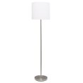 thumbnail image 1 of Lampe de sol en nickel brossé pour tambour, de conception simple, blanc, 1 of 7