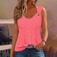 thumbnail image 2 of Yuyuzo Camisoles pour Femmes Col en V Profond Tunique Basique Haut Décontracté d'Été Coupe Ample T-Shirt Blouses, 2 of 4
