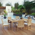 thumbnail image 1 of Modway Marina Ensemble de Salle à Manger d'Extérieur en Teck de 7 Pcs pour Patio en Blanc Naturel, 1 of 7