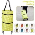 thumbnail image 4 of YOPTOP Chariot de Courses de Supermarché Pliant Sac d'Épicerie sur Roues Sac à Main Réutilisable, Greenflower, 23.4"x15.6"x11.7 Pouces, 4 of 10