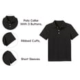 thumbnail image 3 of 5-Pack School Uniform Tagless Polo Tshirt for Little Boys & Big Boys, 3 of 7