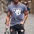 thumbnail image 2 of FAIWAD Men Summer Tops Short Sleeve Round Neck Printed T-Shirts Slim Stretch Workout Tops, 2 of 5