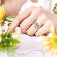 thumbnail image 3 of Bague Mode Femme Diamant Créatif Multicolore Bijou, 3 of 9