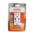 thumbnail image 2 of Votatec 20 Amp Tamper Resistant Outlet with Duplex USB A+C Charger, White, 2 of 2