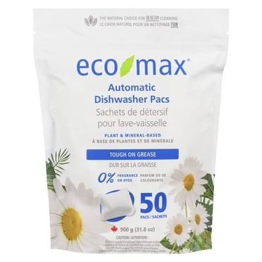 Eco-Max Automatic Dishwasher Pacs Fragrance Free