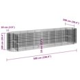 thumbnail image 4 of vidaXL Gabion Raised Bed Galvanised Iron 500x100x100 cm, 4 of 5