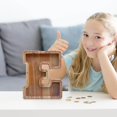 thumbnail image 3 of LSLJS Wooden English Letter Saving Can Transparent Glass Saving Can, Piggy Bank, 3 of 6