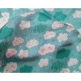 thumbnail image 5 of oneOone Silk Tabby Turquoise Blue Fabric Kawai Craft Projects Decor Fabric Printed By The Yard 42 Inch Wide-LZ, 5 of 5