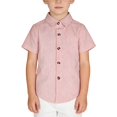thumbnail image 2 of LIJCC Kids' Short-Sleeve Button-Down Shirt: Striped Pattern, Collared Design, Durable Fabric & Reinforced Buttons – Perfect for Daily & Semi-Casual Wear, 2 of 3