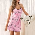 thumbnail image 2 of B91xZ Chemises de Nuit pour Femmes Nuisette Robe de Détente en Dentelle, m Rose, 2 of 5