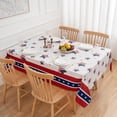 thumbnail image 3 of 4th of July 60x120 Tablecloth Rectangle Patriotic Memorial Day American Flag Stars Table Cloth - Oblong Polyester Independence Day Table Cover Washable Waterproof for Party Picnic Dinner Décor, 3 of 7