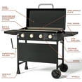 thumbnail image 4 of KingChii 4-Burner 32" Propane Griddle Outdoor Flat Top Gas Grill Griddle with Hard Cover for Camping, Tailgating, BBQ, Parties, Backyard & Patio, 4 of 11