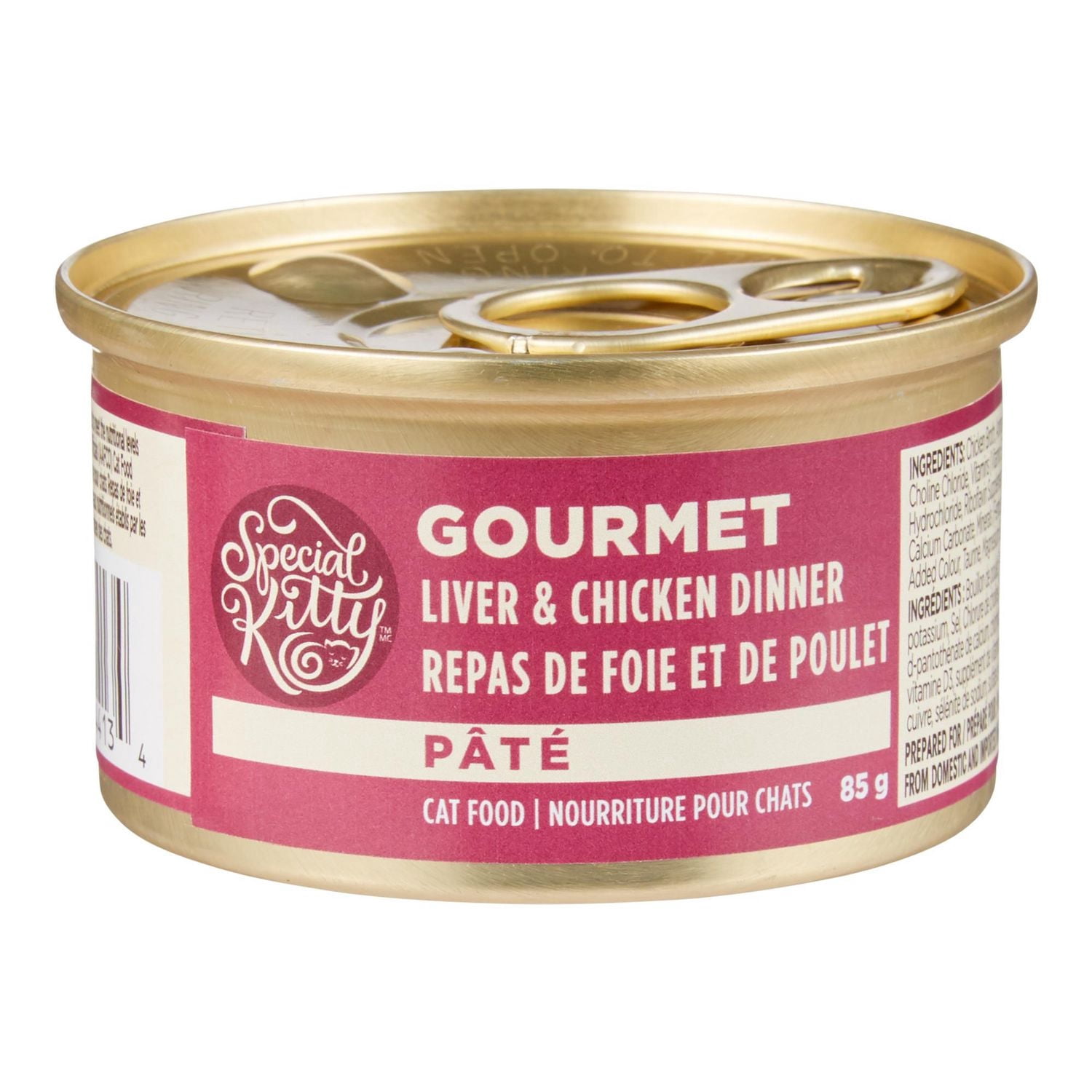 Special Kitty Gourmet Liver & Chicken Dinner Pate Wet Cat Food, 85 G Can