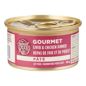 Special Kitty Gourmet Liver & Dîner de poulet Pate Wet Cat Food, 85 G Can