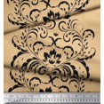 thumbnail image 3 of Soimoi Satin Silk Fabric Ogee Damask Printed Fabric 1 Yard 42 Inch Wide, 3 of 5