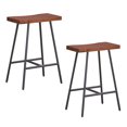 thumbnail image 1 of Costway Set of 2 Industrial Saddle Stool Counter Height Bar Stool Dining Pub Chair w/ Metal Frame, 1 of 9