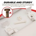 thumbnail image 2 of MYG 2 Pack White Plastic Toilet Seat Hinge Bolt Screw Nut Kit, 6cm Screws & 2.7cm Nuts, Easy Installation, Rust Resistant, Compatible with Most Toilets, 2 of 10