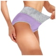 thumbnail image 4 of RKSTN 4Pc Womens Boxer Briefs High Waist Full Coverage Briefs Soft Breathable Postpartum Panties Patchwork Color Stretch Underpants, 4 of 9