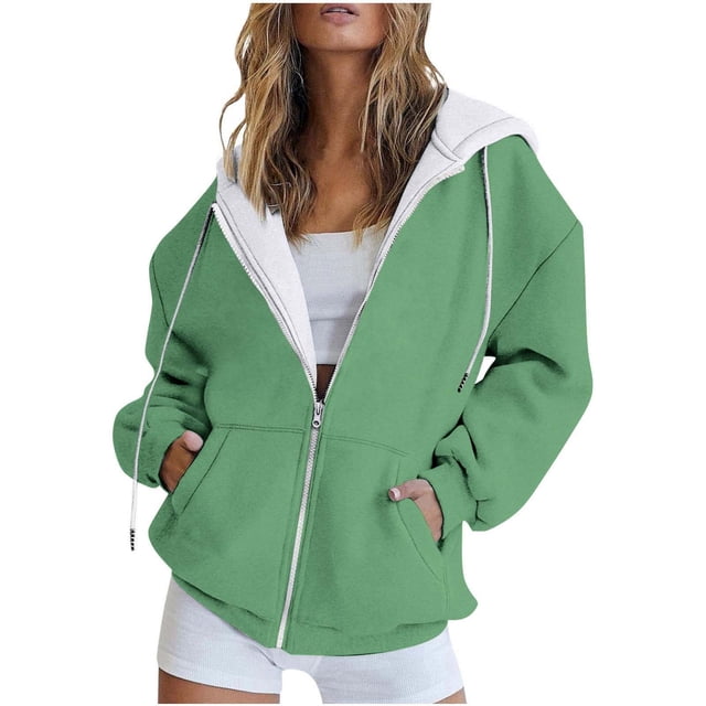 Nouveaux Chandails à Capuche Zippés pour Femmes avec Poches, Mode Décontractée, Imprimé d'Halloween, Capuche Zippée, Manches Longues, Veste à Poches, Haut en Liquidation