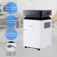 thumbnail image 3 of Costway 90 Pint Dehumidifier for Basement with Continuous & Auto Mode Large Water Tank, 3 of 10