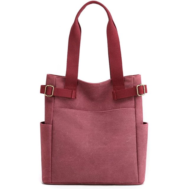 LinYooLi Sac à Main Rétro en Toile Hobo pour Femmes Hommes Adolescents Multipoche Grand Sac à Bandoulière