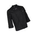 thumbnail image 2 of Unisex Chef Jackets Coat Long Sleeves Shirt Kitchen Uniforms Black XL, 2 of 9