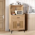 thumbnail image 2 of Gymax Coffee Bar Cabinet w/Pegboard Storage Drawer & Adjustable Shelf Buffet Sideboard, 2 of 10