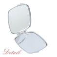 thumbnail image 2 of Fleur Oiseau Blanc Miroir Carré Portable Poche Compact Maquillage Double Face Verre, 2 of 3