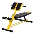 thumbnail image 1 of Soozier Adjustable Weight Bench Roman Chair Exercise Training Multi-Functional Hyper Extension Bench Dumbbell Bench Ab Sit up Decline Flat Black and Yellow, 1 of 10