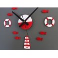 thumbnail image 4 of Mediterranean DIY 3D Wall Clock Home Wall Stickers Decoration Art Clock Red, 4 of 9
