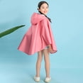thumbnail image 4 of MIASHUI Imperméable pour Tout-Petit Enfant Garçon Fille Poncho de Pluie à Capuche Imperméable Léger, Rose, 1-3 Ans, 4 of 6