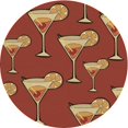 thumbnail image 1 of Ahgly Company Machine Washable Indoor Round Transitional Orange Area Rugs, 5' Round, 1 of 7