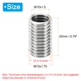 thumbnail image 2 of Unique Bargains Adaptateurs de Filetage Manchon Réducteur Écrou 10 Pcs M12x1.75 Mâle à M10x1.5 Femelle Écrou de Réparation 20mm, 2 of 7