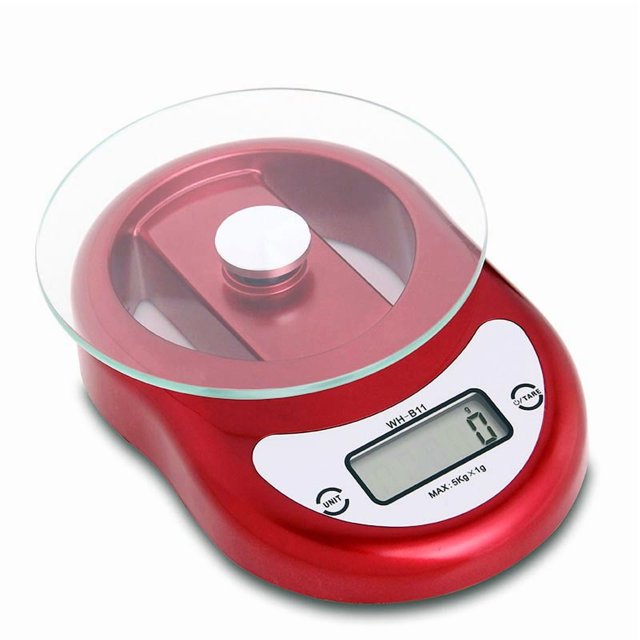 Electronic Kitchen Scale 5Kg/1G Cooking Tools Digital Weight Balance Food Diet Libra Postal Scales Clock Countdown Function ,Easy Reading