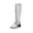 Silver, variant on Pisexur Cowboy Boot for Women - Western Style Embroidered Wide Calf Cowgirl Boot with Pointed Toe Chunky Heel Fashion Retro High Boot and Side Zipper Pull-On