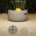 thumbnail image 3 of Outsunny Foyer Extérieur Rond de 18 Pouces, avec Écran, Tisonnier, à Bois, Gris, 3 of 10
