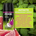 thumbnail image 3 of AXE Atomiseur Corporel Désodorisant Sans Aluminium Infinite Pamplemousse et Patchouli, 113 g, 3 of 8