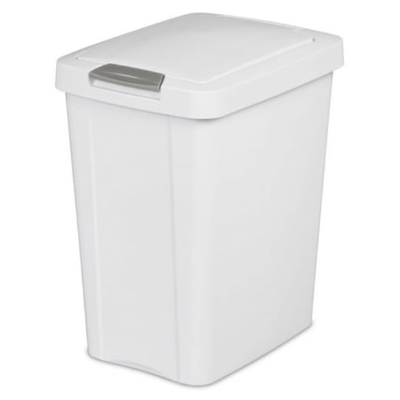 Sterilite Touch Top Wastebasket Can - White