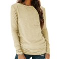 thumbnail image 2 of Timegard Long Sleeve Tops for Women Round Neck Causal Tunic T Shirts Comfy Solid Color Basic Tops, 2 of 8