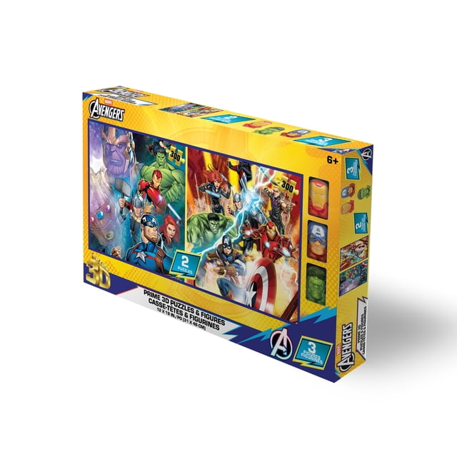 Marvel Avengers Ensemble de 2 Puzzles avec Figures