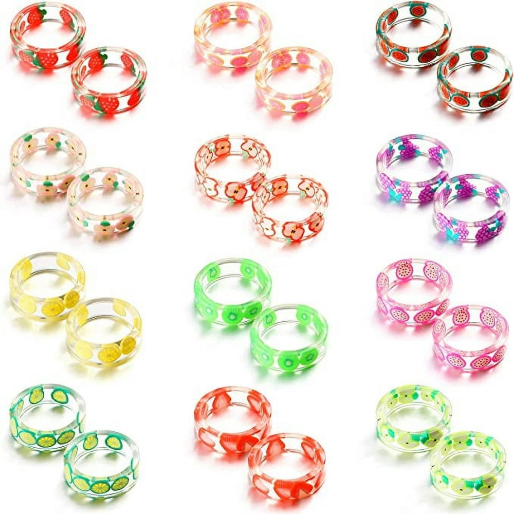 Yolev 15 Pièces Anneaux d'Humeur pour Enfant Réglables Bague Fille