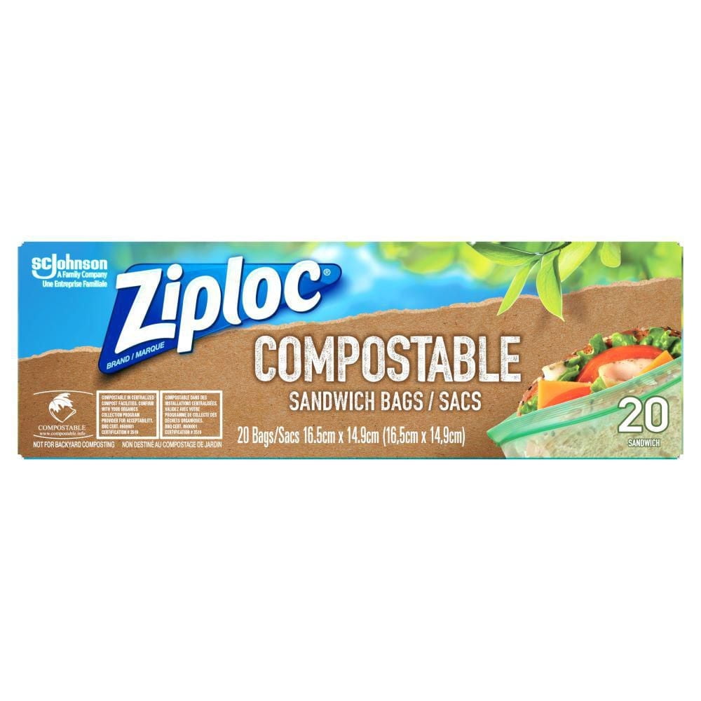 Ziploc® Compostable Sandwich Bag, 20 Bags