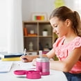 thumbnail image 3 of THERMOS FUNTAINER Pot Alimentaire pour Enfants de 10 Onces en Acier Inoxydable, Isolé sous Vide, avec Cuillère Pliante, Rose, 3 of 8