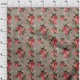 thumbnail image 3 of oneOone Tissu en Viscose Chiffon Rouge Floral Rétro Matériel de Couture Imprimé Tissu au Mètre 42 Pouces de Large, 3 of 5