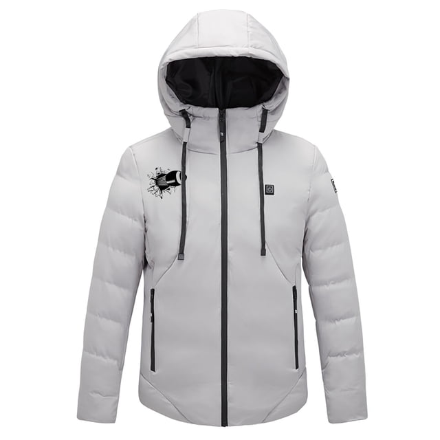 Penkiiy Heated Jackets for Women Men USB Intelligent Constant Temperature Heated Windproof Plus Size Men And Women Winter 4 Heated Jacket Coat XXL Gray