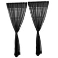 thumbnail image 4 of veasfak 2 Panel Kitchen Curtain Door Window Voile Drape Black - 200x200cm, 4 of 9