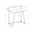 thumbnail image 2 of Monarch Specialties Computer Desk, Home Office, Laptop, 30"l, Work, Metal, Laminate, White, Contemporary, Modern, 2 of 3