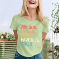 thumbnail image 2 of JIRNDf Hauts pour Femmes Été T-Shirts Tendance Manches Courtes Col Rond Ample Confortable Doux Décontracté Basique Mignon T-Shirts Graphiques pour Femmes Chemises Vert G, 2 of 5
